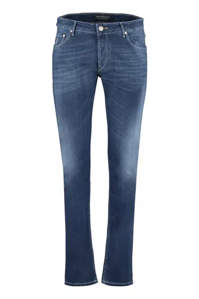 Handpicked 5-pocket Straight-leg Jeans In Navy