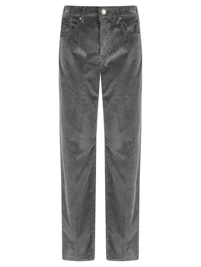 Handpicked Hand Picked Trousers Anthracite In Grey