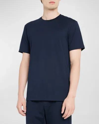 Handvaerk Men's Pima Cotton Crewneck T-shirt In Dark Navy