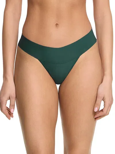 Hanky Panky Women's Breathesoft Natural Rise Thong In Green