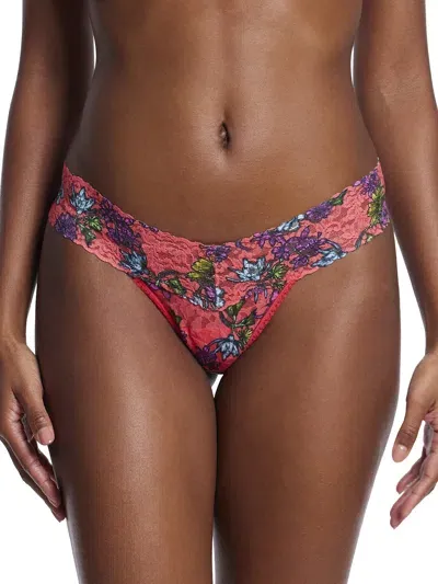 Hanky Panky Printed Signature Lace Low Rise Thong In Multicolor