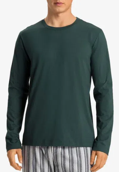 Hanro Basic Long-sleeved T-shirt In Green