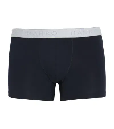 Hanro Cotton-blend Essential Trunks In Black