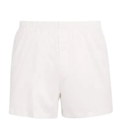 Hanro Cotton Boxer Shorts In White