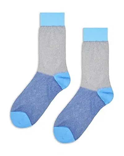 Happy Socks Pastel Glitter Socks In Light Blue