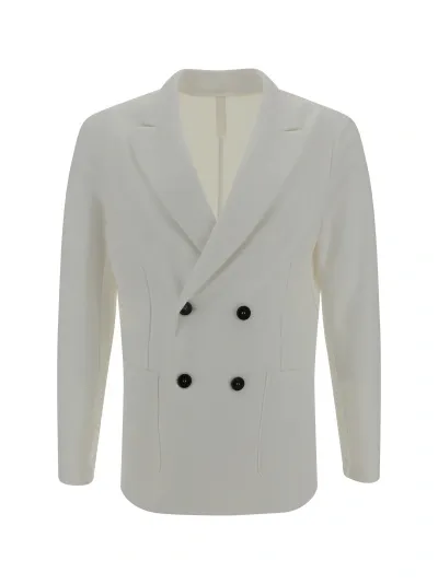 Harris Wharf Blazer Jacket In Off White