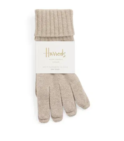 Harrods Cashmere Gloves In Beige