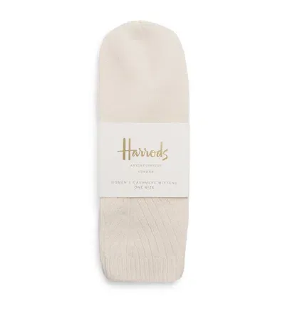 Harrods Cashmere Mittens In Ivory