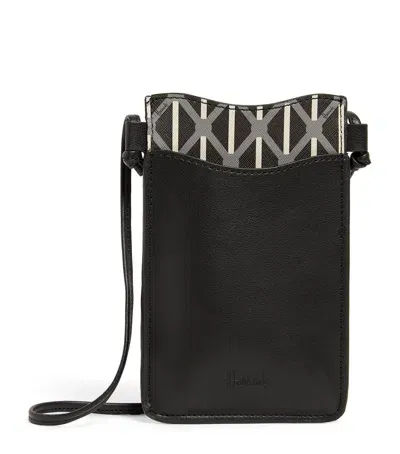 Harrods Recycled Waterloo Phone Pouch In Black