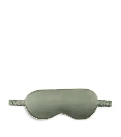 Harrods Silk Satin Sleep Mask In Green