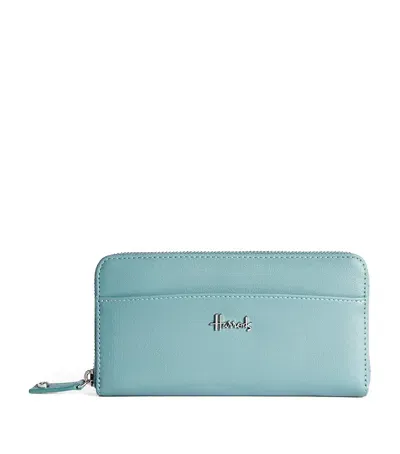 Harrods St James Long Wallet In Blue