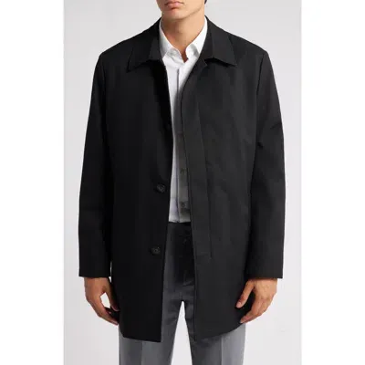 Hart Schaffner Marx Gilmore Water Resistant Raincoat With Removable Liner In Black