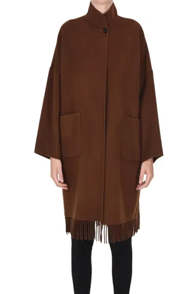 Hartford Cape Coat In Brown