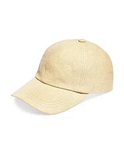 Hat Attack Beach Straw Baseball Cap In Ivory