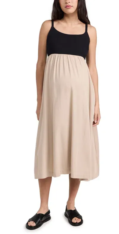 Hatch The Mona Dress Sand/black