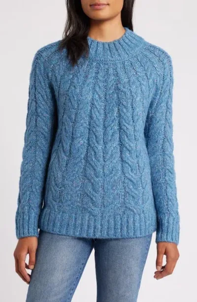 Hatley Dylan Cable Stitch Sweater In Blue