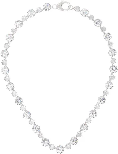 Hatton Labs Silver Bijou Chain Necklace In Silver/white