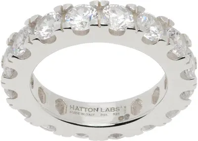 Hatton Labs Silver Classic Eternity Ring In Silver/white