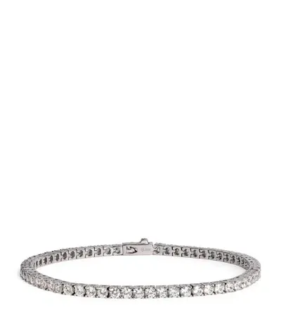 Hatton Labs Sterling Silver Classic Tennis Bracelet In White