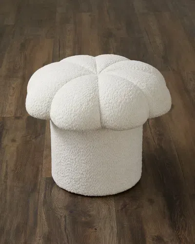 Haute House Petite Mushroom Ottoman In Ivory