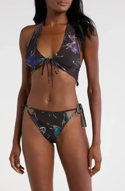 Hauty Mariposa Bra & Tanga Set In Black