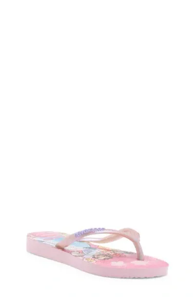 Havaianas Kids'  Disney Princess Flip Flop In Peony Rose