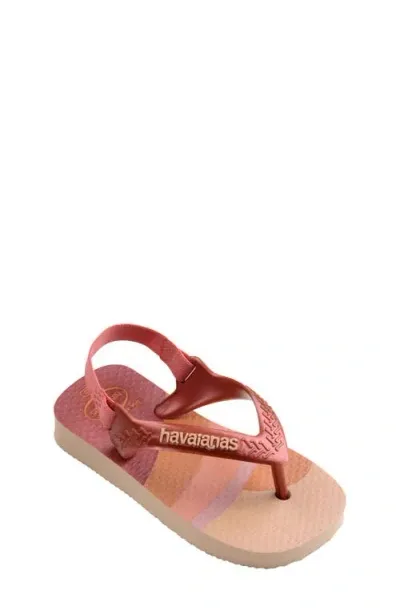 Havaianas Kids' Mini Me Sandal In Ballet Rose/mahogany