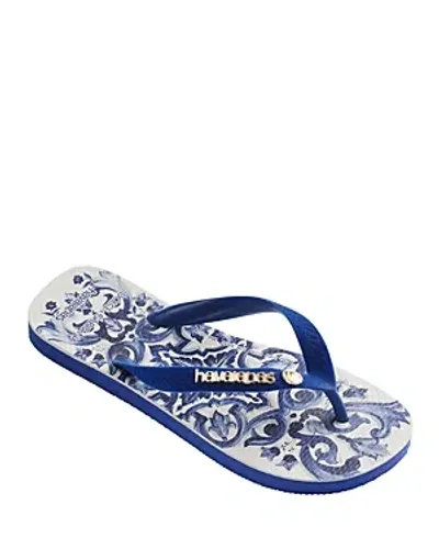 Havaianas Women's Top Dolce & Gabbana Blu Mediterraneo Flip-flops In Marine Blue