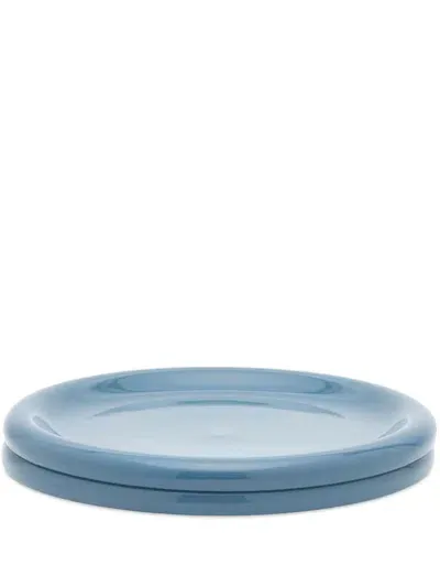 Hay Dessert Plates (set Of Two) In Blue