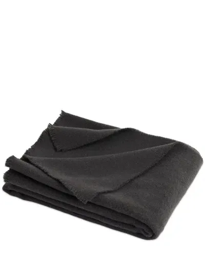 Hay Mono Throw Wool Blanket In Black