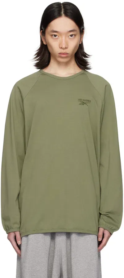 Hed Mayner Green Reebok Edition Long Sleeve T-shirt