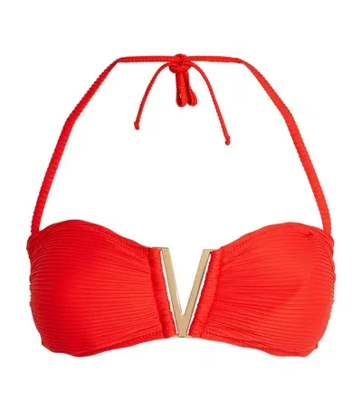 Heidi Klein Bandeau Bikini Top In Red