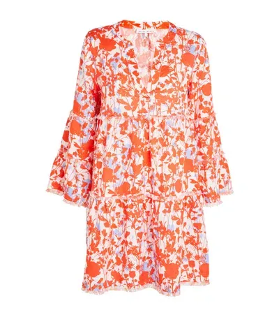 Heidi Klein Deia Beach Kaftan Mini Dress In Red