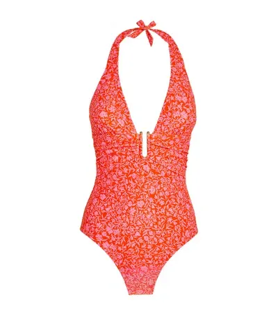 Heidi Klein Floral Limpopo Swimsuit In Pink