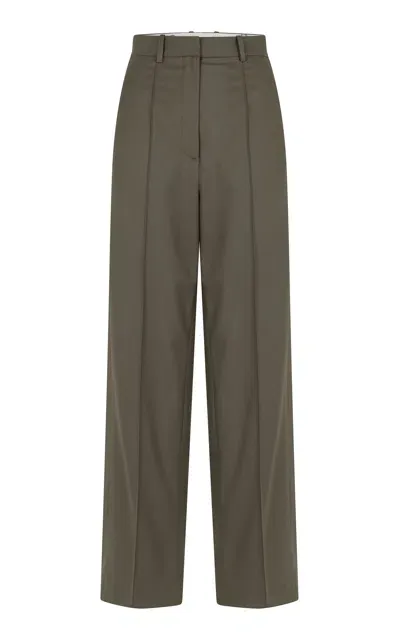 Heirlome Antonella Tailored Stretch-wool Trousers In Grey