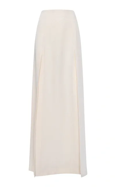 Heirlome Florence Ajh Silk Maxi Skirt In Ivory