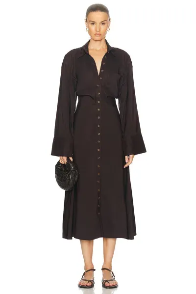 Heirlome Pia Dress In Dark Chocolate