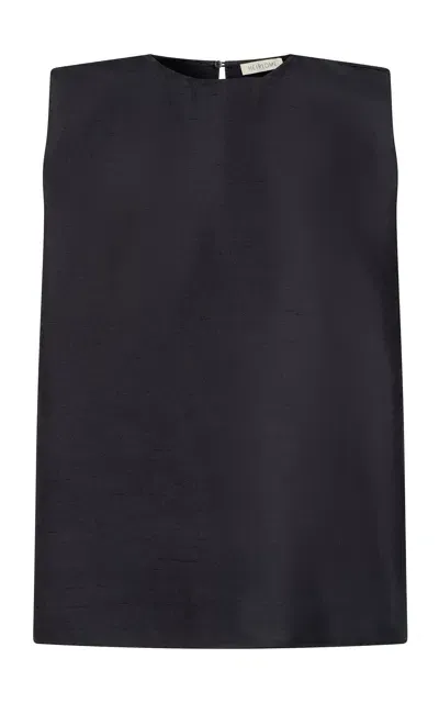 Heirlome Tatiana Boxy Silk Top In Black