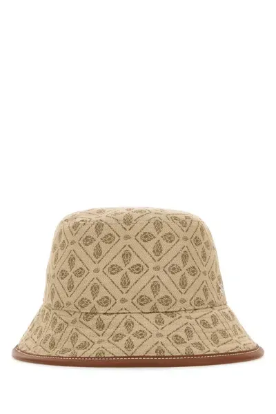 Helen Kaminski Embroidered Canvas Nova Bucket Hat In Jacquardlattecuoio