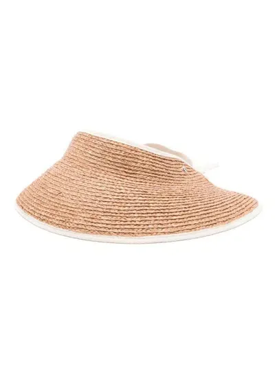 Helen Kaminski Aleeya 11 Raffia Visor Hat In Brown