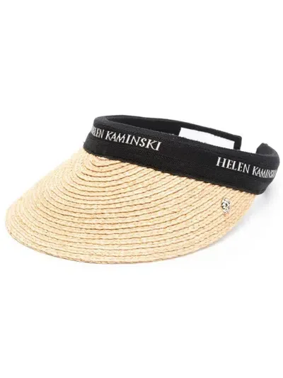 Helen Kaminski Hats In Natural/black Logo