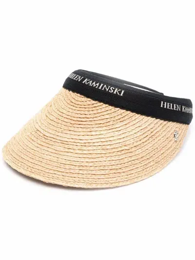 Helen Kaminski Hats In Natural/black Logo