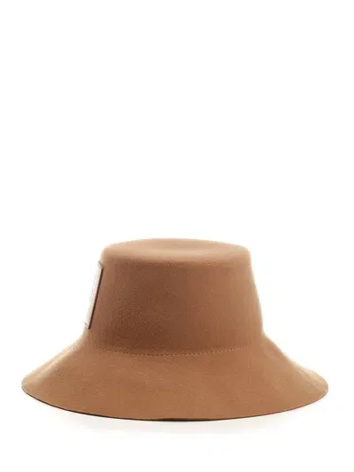 Helen Kaminski Logo Patch Felt Hat In Brown