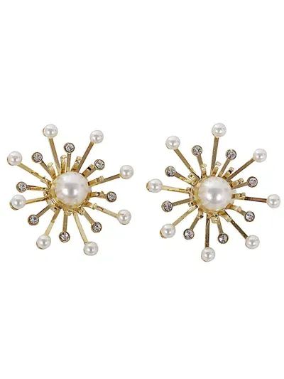 Helenezubeldia Kiku Earrings Pearl Clips In Metallic