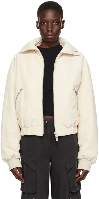 Heliot Emil Beige Tribus Bomber Jacket In Stone