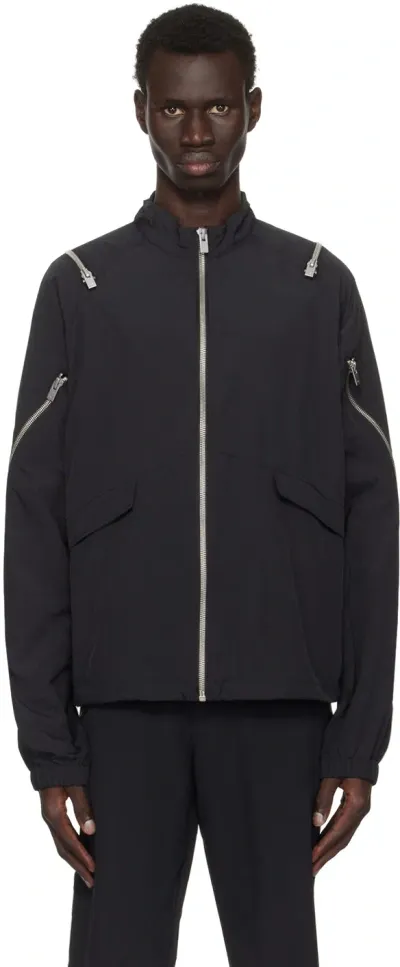 Heliot Emil Black Haze Windbreaker Jacket