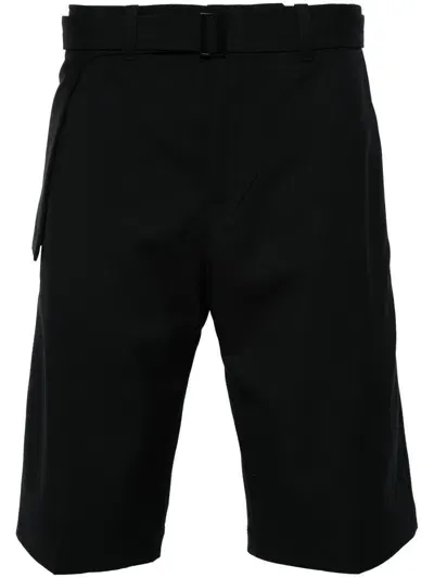 Heliot Emil Robur Wool Tailored Shorts In Black