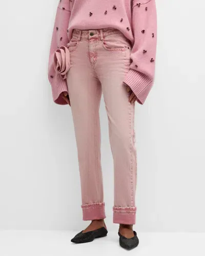 Hellessy Isa Rose Straight-leg Jeans In Rose Denim