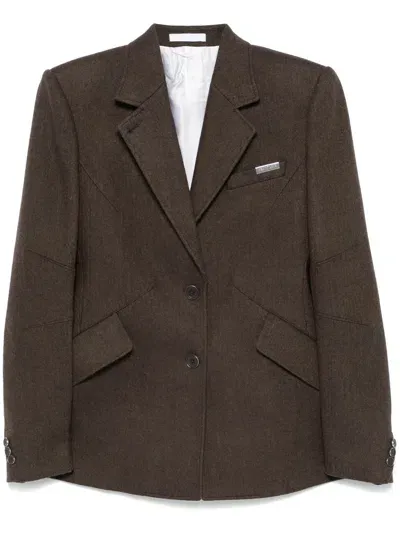 Helmut Lang Apex Blazer In Brown