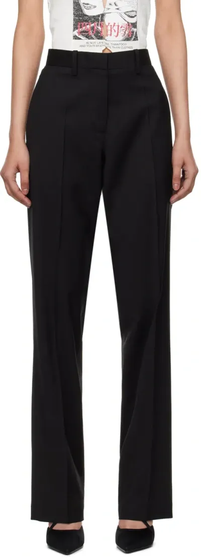 Helmut Lang Black Car Trousers In Black - 001